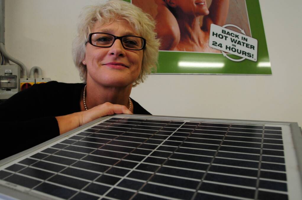 Orana Energy Systems Solahart Central West finance and marketing manager Suellyn Rees has attributed education as one of the reasons why solar energy remains popular in Dubbo.					    Photo: GREG KEEN
