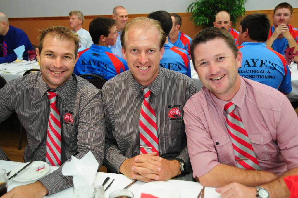 RSL-Colts clubmates Wes Giddings, Geoff Wheeler and Wayne Cole.