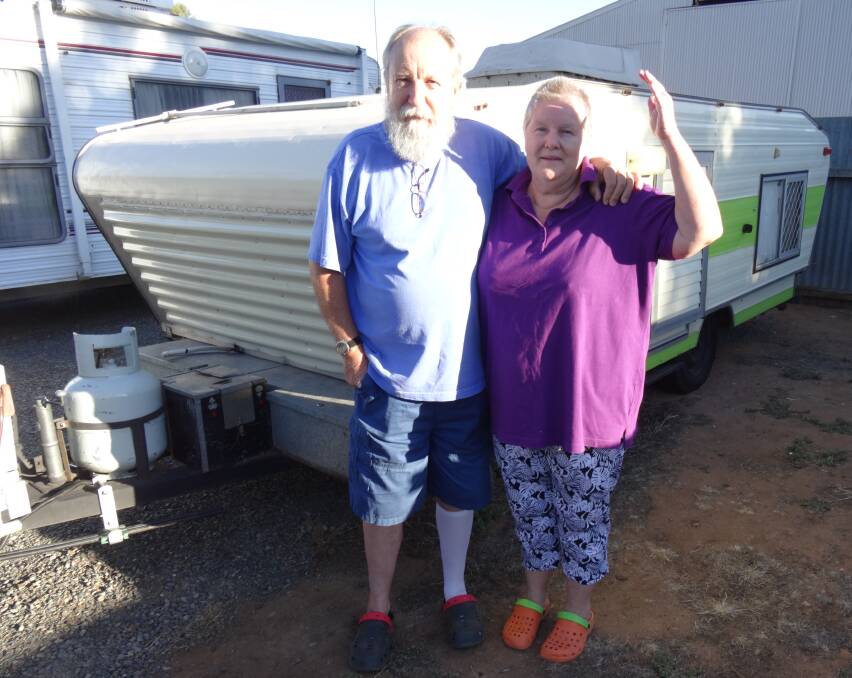Terry and Suzanne McWhinney are singing the praises of Dubbo after residents and businesses came to their aid. 	          Photo: contributed