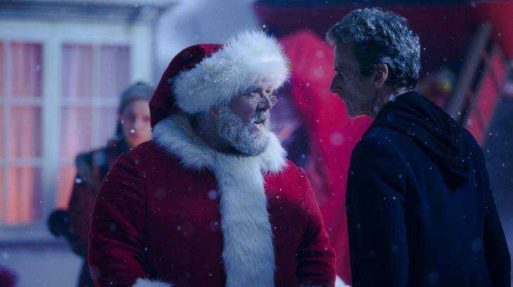 Full of zing: Nick Frost as Santa and Peter Capaldi as <i>Doctor Who</i>.