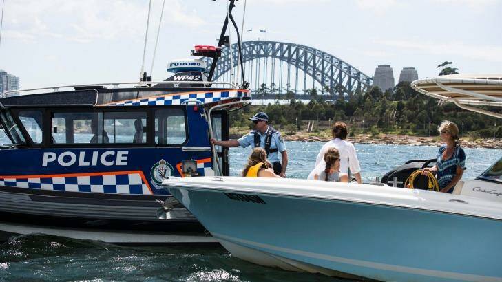 Water police are conducting random breath tests and boat checks on Sydney Harbour. Photo: Dominic Lorrimer
