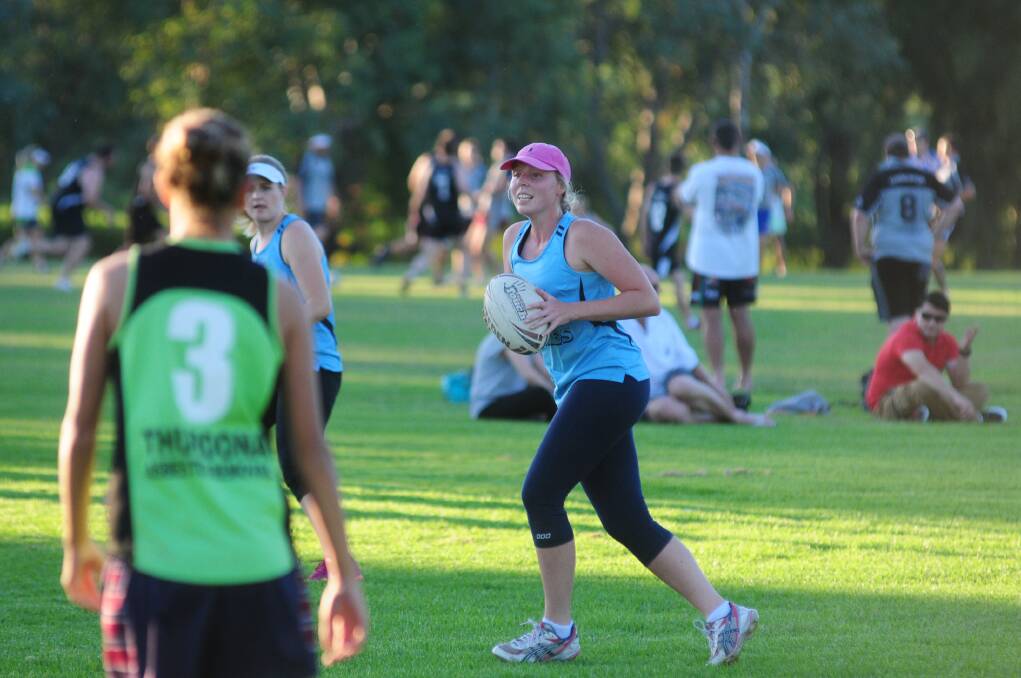 Lauren Brady takes the ball up for the Don Crosby Fillies.