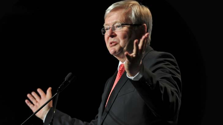 Former prime minister Kevin Rudd. Photo: Wayne Taylor