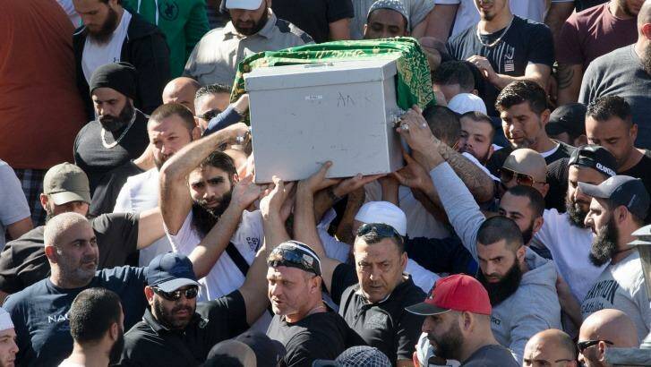 Hundreds attended the funeral of underworld figure Wally Ahamd.  Photo: Edwina Pickles