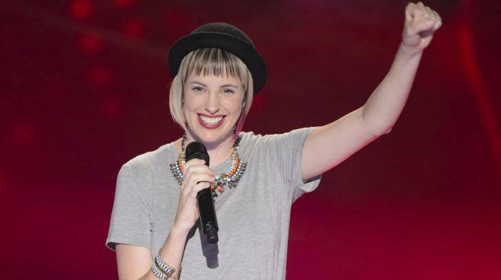 Canberra's Amber Nichols performing at her blind audition on Monday night's episode of <i>The Voice</i>. Photo: Supplied