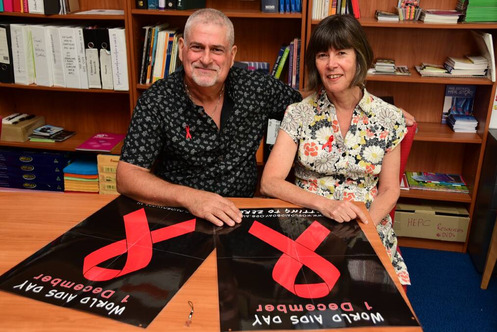 Visitors to Dubbo on World AIDS Day Paul Caleo and Dr Anna McNulty have spoken of the importance of diagnosis and treatment of the Human Immunodeficiency Virus (HIV). 											Photo: BELINDA SOOLE