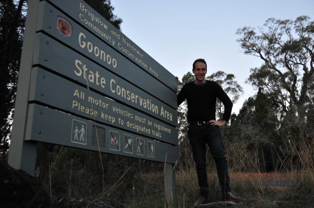 Karl Beckert at the Goonoo State Conservation Area. 				         Photo: CONTRIBUTED