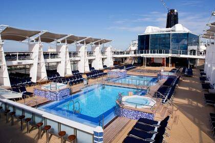 Pool Deck on the Celebrity Solstice.