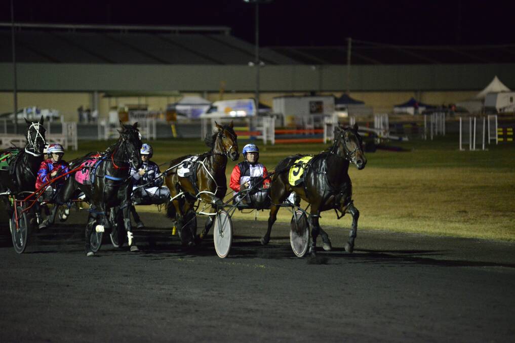 Maudie Mombassa pulls away to take out the Red Ochre Mares Classic at Dubbo on Friday. Photo: CHERYL BURKE