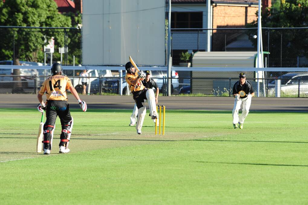 Tetaan Henning plays a hook shot for Newtown during their McDonald's Megahit grand final win over Cricketer's Arms Journeymen. 				 Photo: HOLLY GRIFFITHS