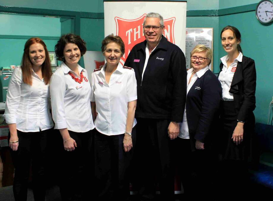 Salvation Army Wills Day team, Kirsten Lyndon, Amber Dale, Rural Chaplains Majors Maree and Trevor Strong, Major Alice Fean and Emma Lalic.