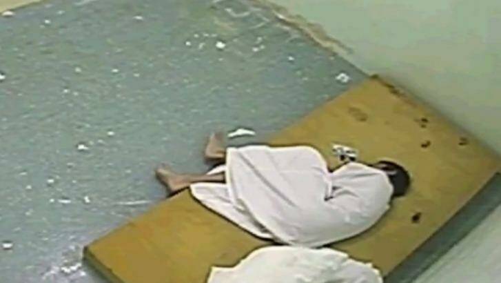 A youth in solitary confinement in the ABC footage. Photo: ABC Four Corners