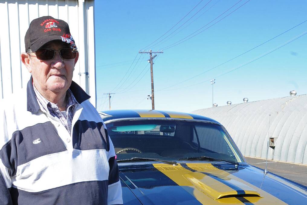 Dubbo resident Phil Jones stands proudly in front of his 1965 Mustang at the Macquarie Lions Club Swap Meet, Car and Bike Show on Sunday.  
Photo: KATHRYN O'SULLIVAN