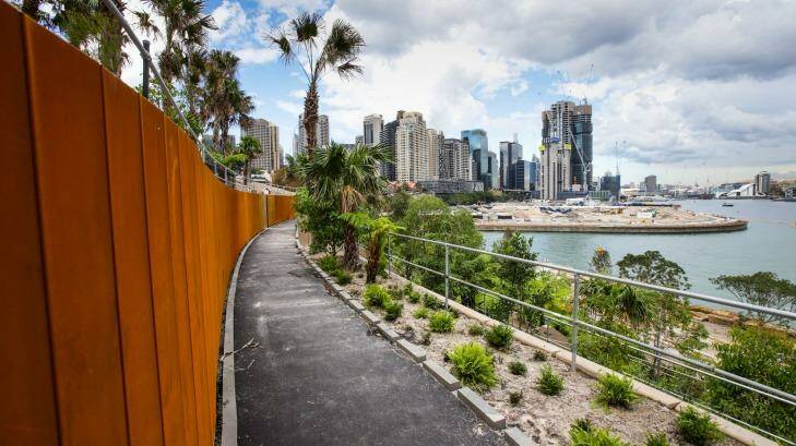 The view from one of the walkways at Barangaroo Point Photo: Dallas Kilponen