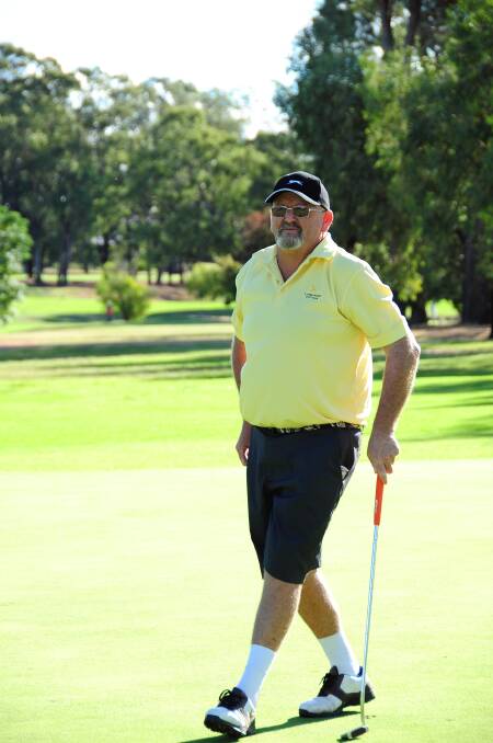 Ian Convery was one of the many out at Dubbo Golf Club during another busy week on the fairways. Photo: KATHRYN O'SULLIVAN