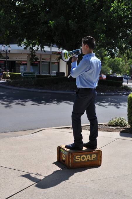 Dubbo MP Troy Grant is encouraging secondary students to talk about the importance of country towns in the inaugural Sop Box Challenge.  
Photo: CONTRIBUTED