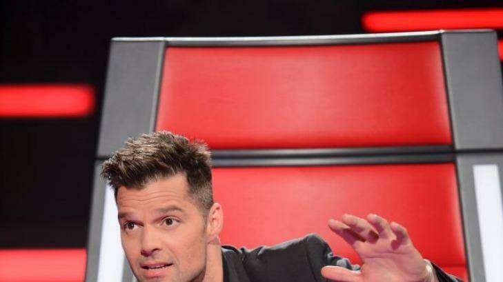 Singer Ricky Martin on The Voice Australia.