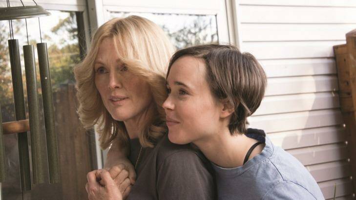 Laurel Hester (Julianne Moore) and Stacie Andree (Ellen Page) in a scene from <i>Freeheld</i>. Photo: Supplied