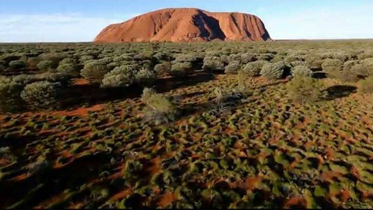 Uluru from a drone.