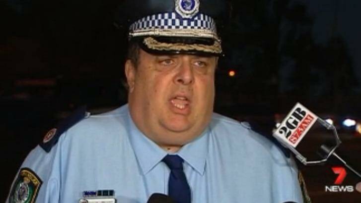 Assistant Commissioner Michael Corboy speaks to the media following the man's arrest. Photo: Seven News