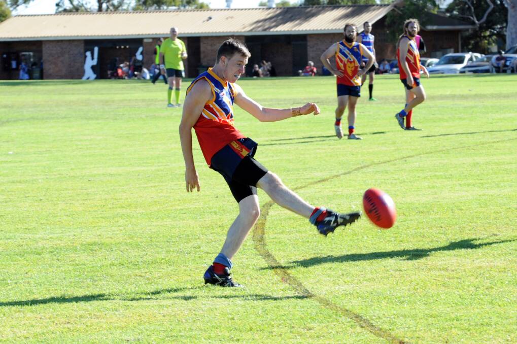 Harley Bye and the Dubbo Demons scored their fourth consecutive win on Saturday.  
Photo: BROOK KELLEHEAR-SMITH