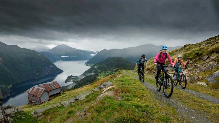 Mountain biking in Norway with H+I Adventures. Photo: Supplied