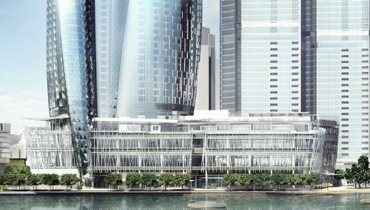 Lawyers for local community groups have challenged the legality of planning approvals given to relocate the $2 billion casino complex to the waterfront.  Photo: Crown Resorts