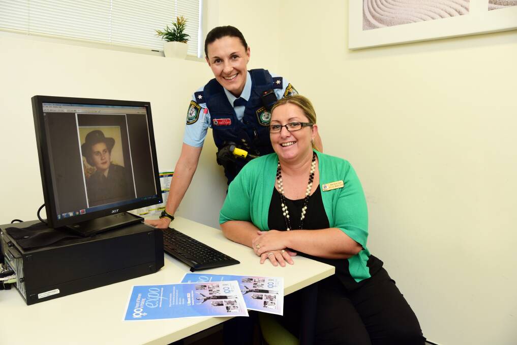 Orana Local Area Command Inspector Gemini Bakos and NSW Police staff member Kylie McKeown with a historical picture of Dubbo s Ilma Murphy, one of the trailblazers for females in the police force. 	Photo: BELINDA SOOLE