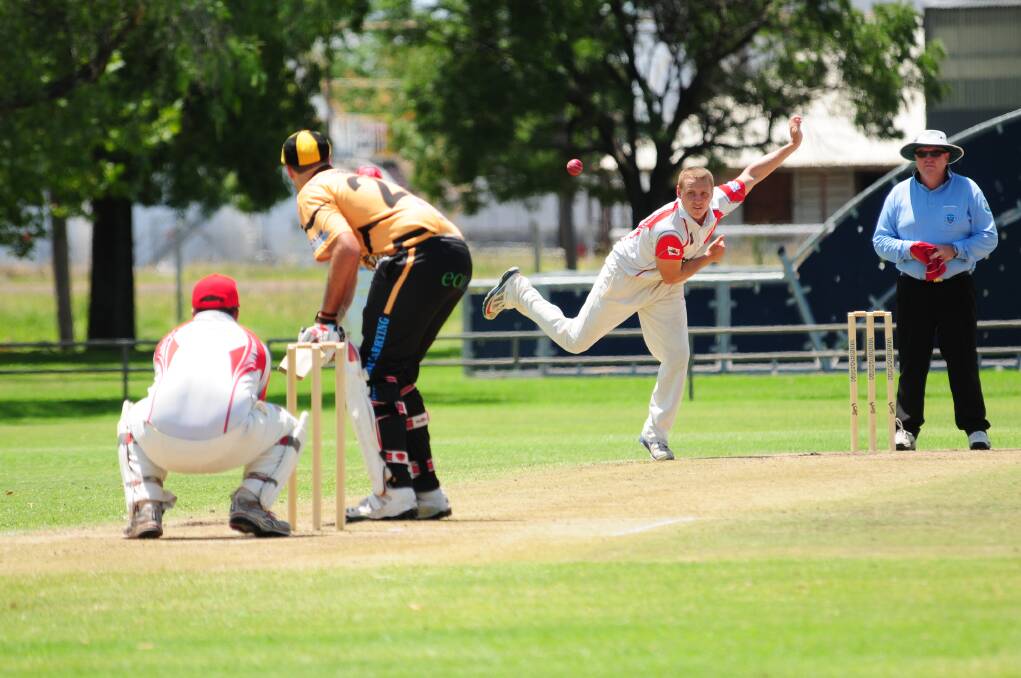 Greg Buckley took three hugely important wickets on Saturday as RSL-Colts defeated Newtown in a thriller. 	Photo: Josh Heard