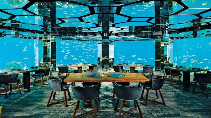 Underwater restaurant Anantara Maldives. Photo: Kiattipong Panchee