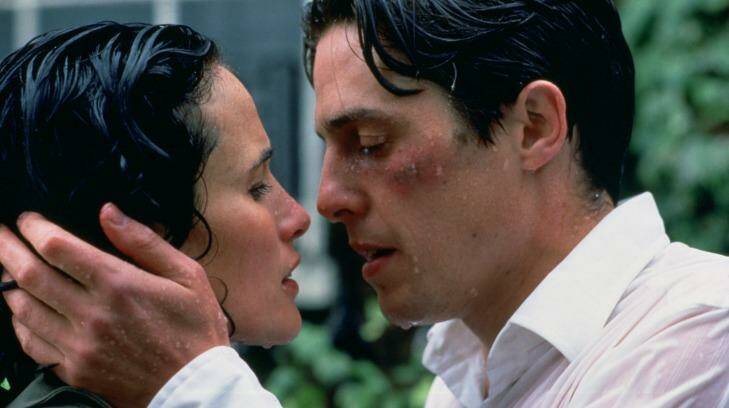 Andie MacDowell and Hugh Grant in <i>Four Weddings and a Funeral</i>.