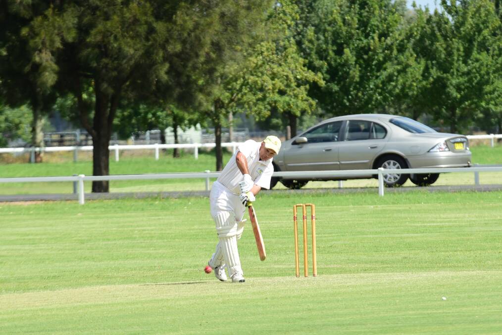 Scott Dwarte at the crease during South Dubbo Gold's win over Newtown Black. Photo: BROOK KELLEHEAR-SMITH