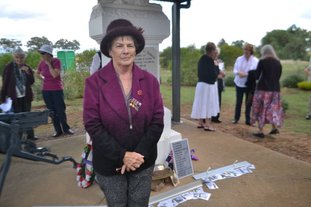 Dubbo's Joy Stroud was in Bodangora to honour family member Jack Cooper.       Photo: FARREN HOTHAM