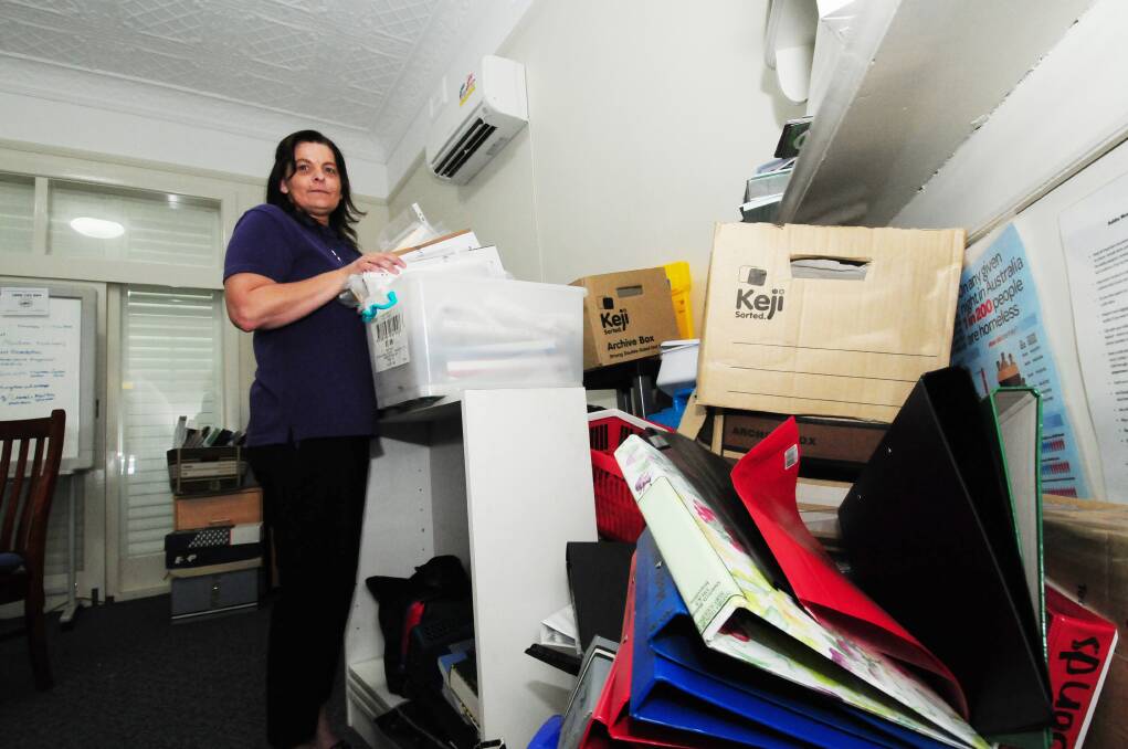 Administration assistant of the Domestic Violence Counselling Service - Inspiration House, Vicki Adams, packing up Inspiration House. 
Photo: GREG KEEN