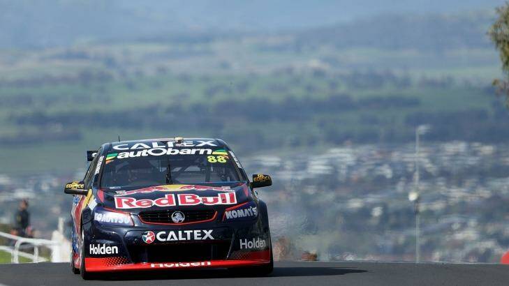 Jamie Whincup was given a time penalty for causing a collision during the Bathurst 1000 at Mount Panorama. Photo: Robert Cianflone
