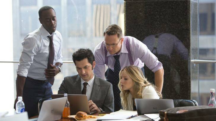 Sneak attack: Josh Lawson, second from right, in House of Lies.