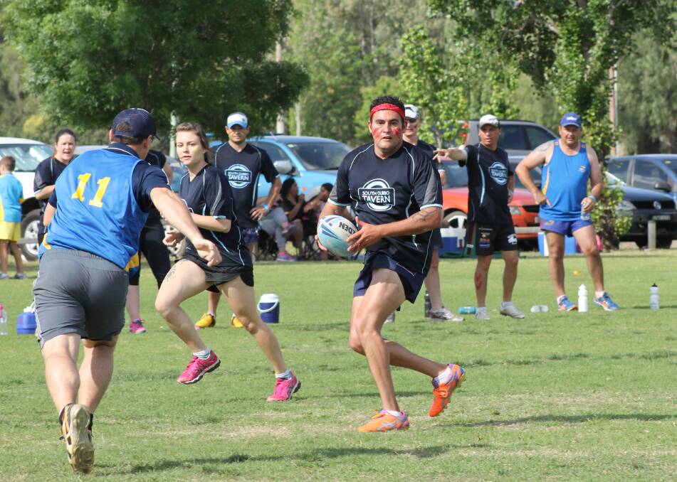 Si Newman in action at last year s Dubbo Touch social gala day.  
Photo: CONTRIBUTED