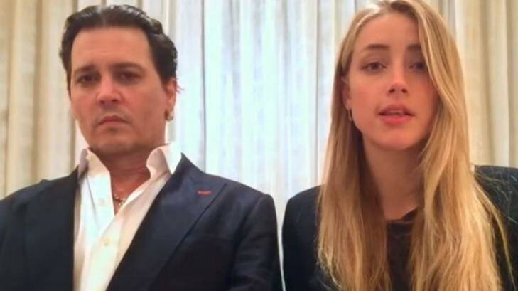 Johnny Depp and Amber Heard in their 'heartfelt' apology video.