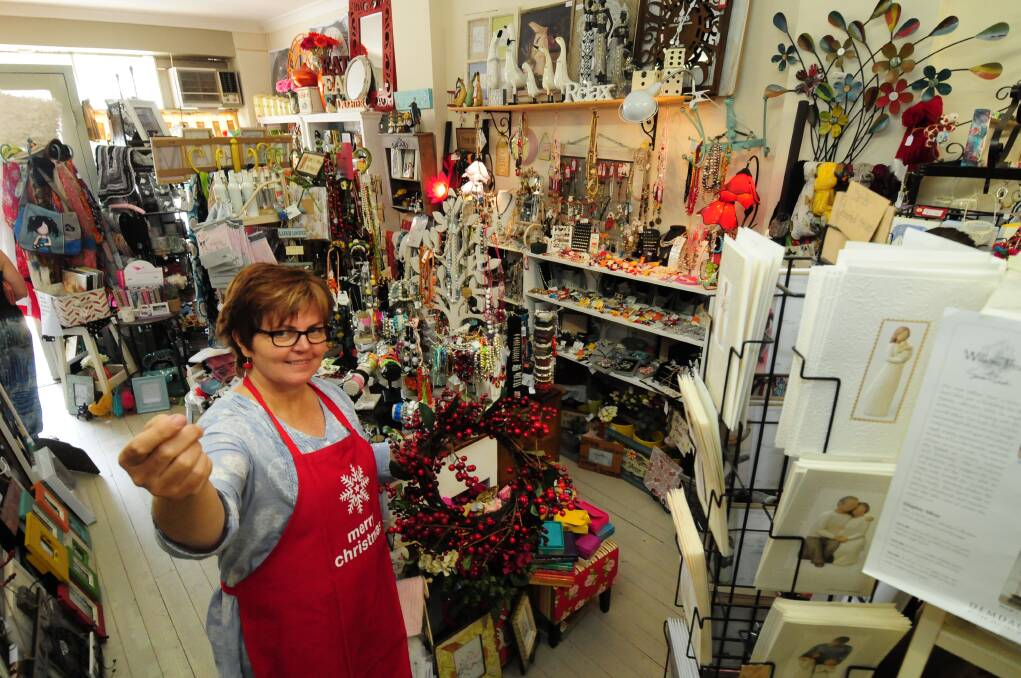 Owner of Dubbo Home and Gifts Robyn West is encouraging people to shop locally this Christmas. 											         Photo: GREG KEEN