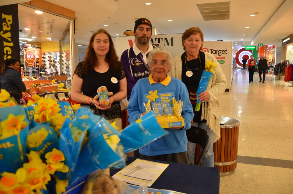 Dubbo Aboriginal and Multicultural Cancer Support Group volunteers Rebecca Barr, Shaun Ryan, MaryAnn Seymour and Shirley Stroud raised money for Cancer Council Australia, as well as the group's local activities. Photo: JENNIFER HOAR