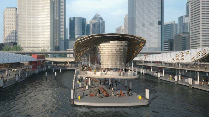 Early concept designs of the $200 million redevelopment of the ferry wharves at Circular Quay Photo: Supplied