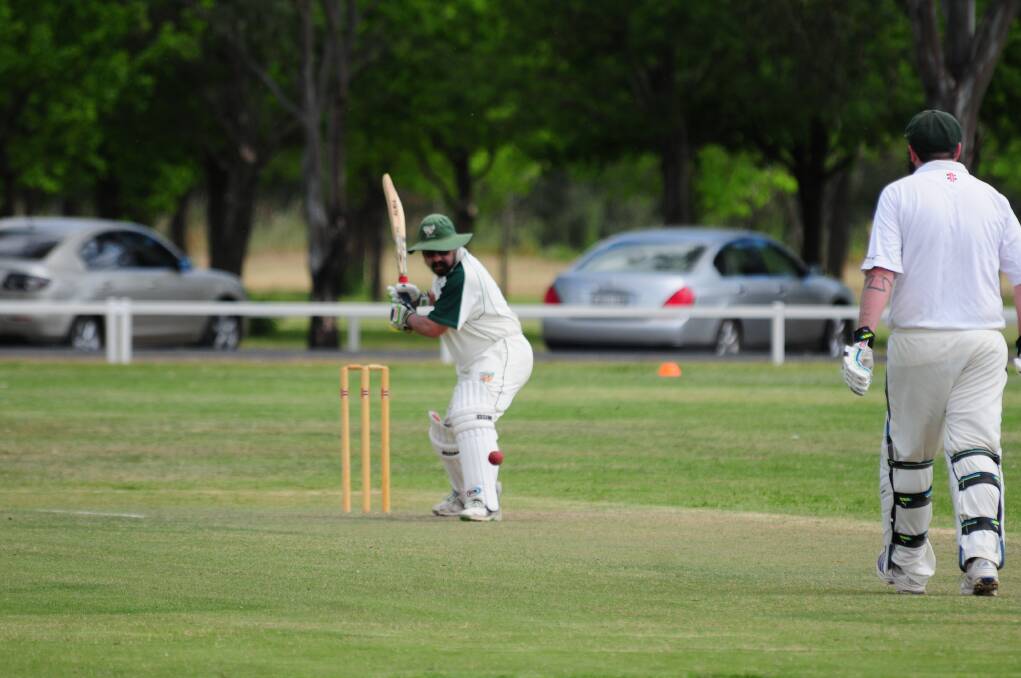 Jaspal Bansal keeps his eyes firmly on the ball during his innings of 139 on Saturday. 	  Photo: GREG KEEN