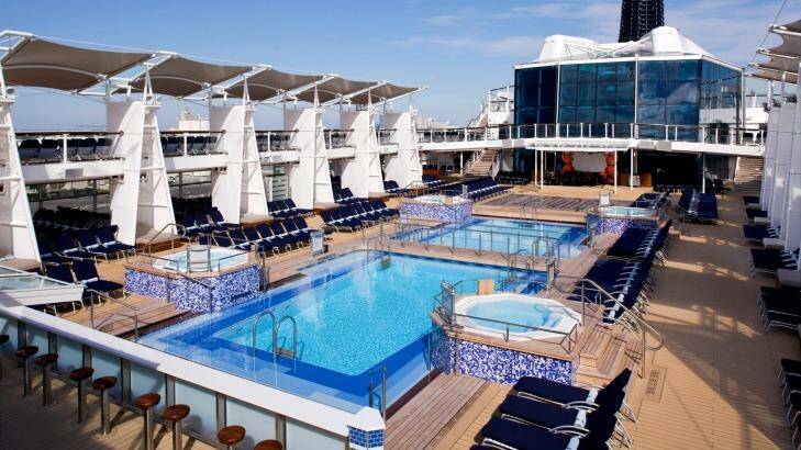 Pool Deck on the Celebrity Solstice.