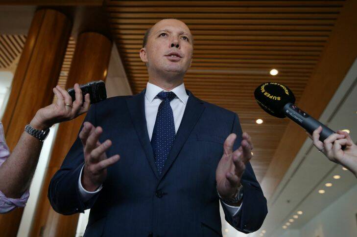 Minister Peter Dutton at Parliament House in Canberra on Thursday 2 March 2017. Photo: Andrew Meares  Photo: Andrew Meares