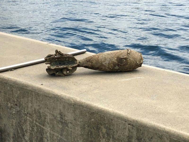 Divers have discovered an undetonated WWII bomb in Sydney Harbour.