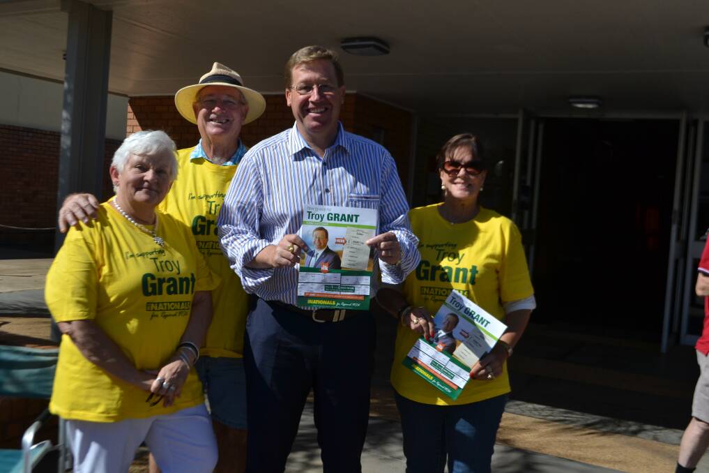 Wellington volunteer Helen O Brien with Ken and Troy Grant, and Kate Fairhall.