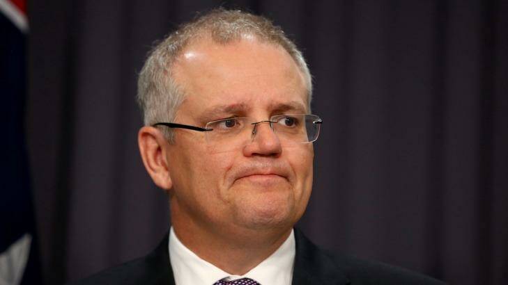 Treasurer Scott Morrison says Australia is not headed for recession. Photo: Alex Ellinghausen