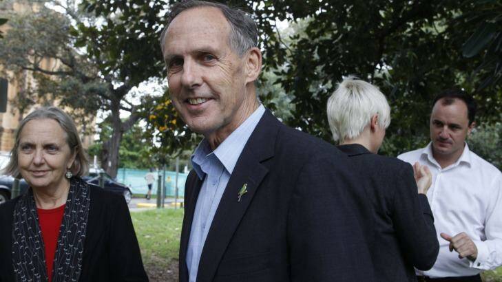 Bob Brown with Senator Lee Rhiannon, left, in Sydney in 2011. Photo: Michele Mossop