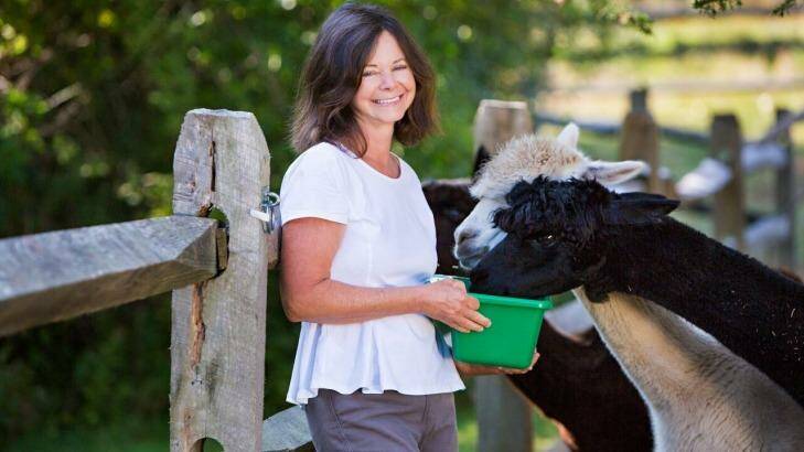 Geraldine Brooks lives with her family on a rural property at Martha's Vineyard, in Massachusetts, where they grown organic vegetables and have pet alpacas. Photo: Randi Baird