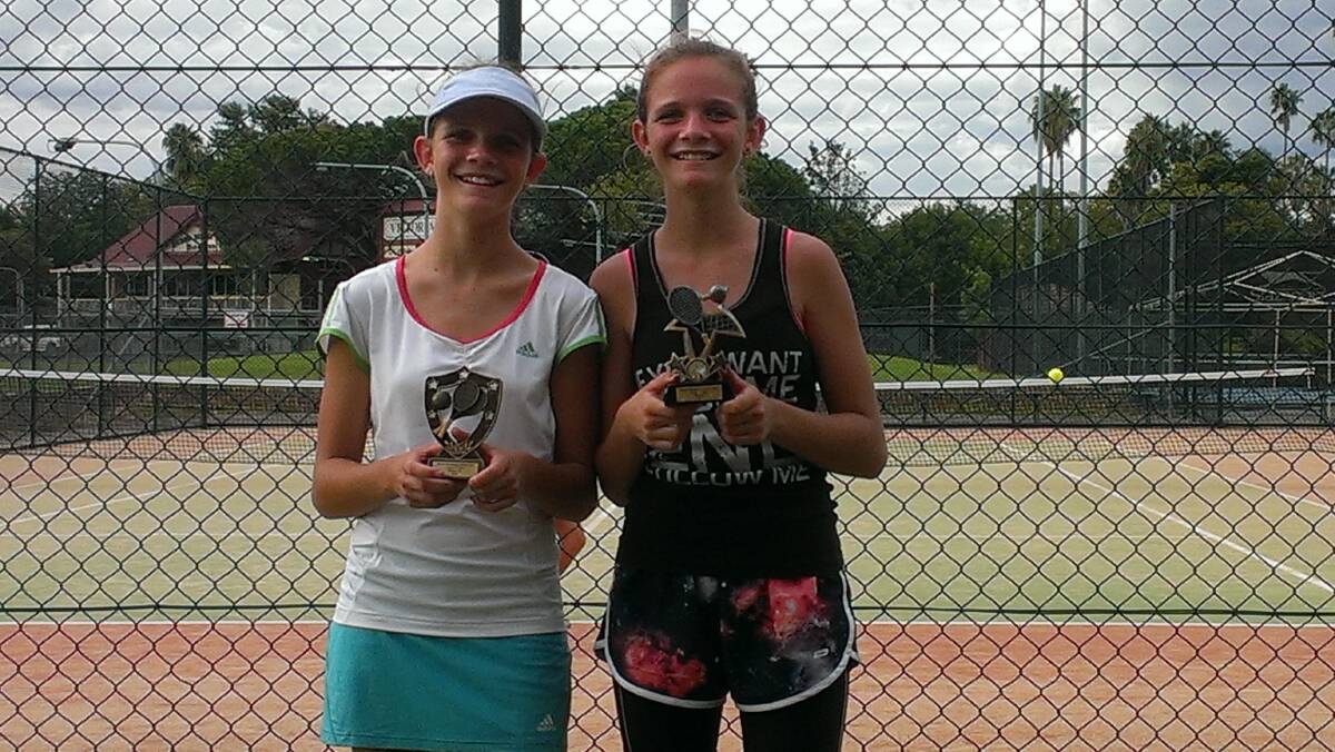 Twin sisters Phoebe and Hannah Potts played off in the final of the under-13s girls event at Paramount's Junior Development Series tournament on Sunday.